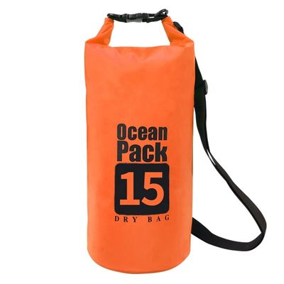 Outdoor 500D PVC Waterproof Dry Bag With 5L 10L 15L Capacity