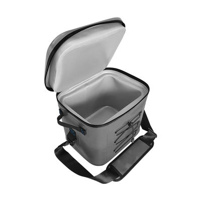 Square 24 Can Cooler Bag Dark Grey Color For Outdoor Activities OEM ODM