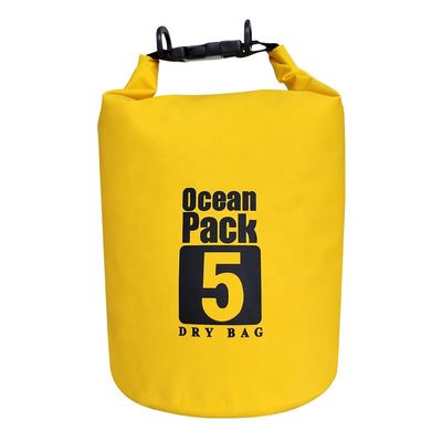 Customized 5L PVC Waterproof Dry Bag For Swimming Boating Surfing