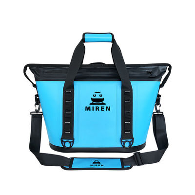 Customisable 30L Blue Leak-Proof Insulated Soft Cooler Bag For Outdoor Picnics